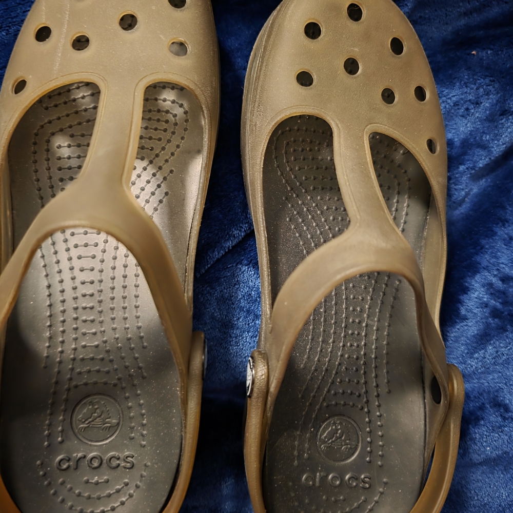 CROCS Womans Slip-On Clog in Black and Brown